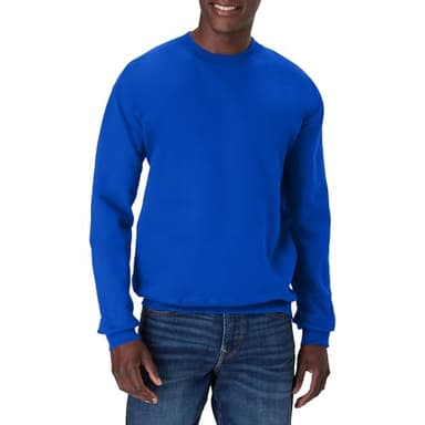 Hanes Men's Ultimate Cotton Heavyweight, Deep Royal, Large - Image 4