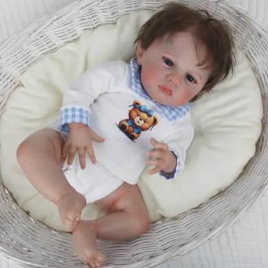 CHAREX Lifelike Reborn Baby Dolls - 22 inch Realistic Baby Doll Boy Real Life Baby Dolls Newborn Baby Real Looking Birthday Gift Toy with Accessories for Age 3+ - Image 9