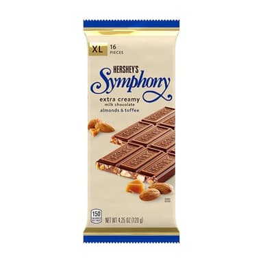 HERSHEY'S SYMPHONY Chocolate Almond Toffee XL, Candy Bars, 4.25 oz (16 Pieces, 12 Count) - Image 5