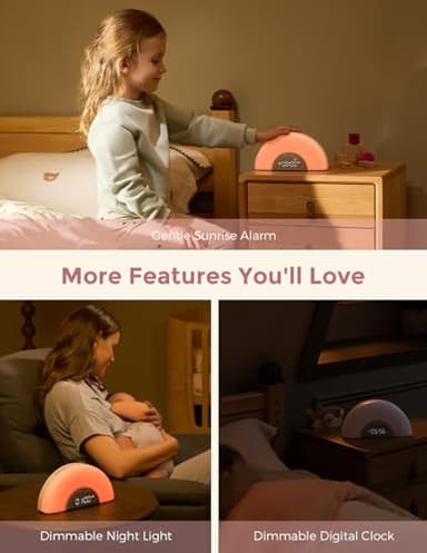 Momcozy DreamSync Tech™ Baby Sound Machine, Night Light, APP Control, Routine Builder, White Noise Machine with 34 Soothing Sounds, Wake Up Light Sunrise Alarm Clock, Wireless Speaker - Image 8