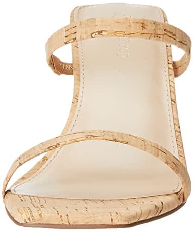 The Drop Women's Avery Square Toe Two Strap High Heeled Sandal, Cork, 9 - Image 2