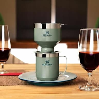 Stanley Perfect Brew Pour Over Set | 12 oz Camp Mug with Lid Included | Drip Coffee Maker with Reusable Filter | Insulated Stainless Steel | BPA-Free | Hammertone Green - Image 5