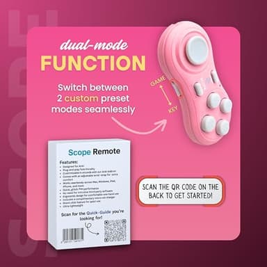 Scope Remote- Remote for Anki. Customizable with Anki Add-on, Compatible with Windows, Mac, iOS, iPad, and Android. Anki Clicker, Anki Controller. Pearl Pink, Plus (16-18 Hours Battery) - Image 6