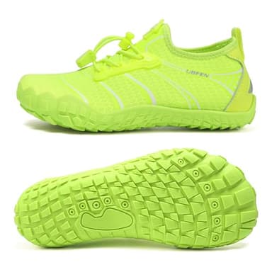 UBFEN Water Shoes for Kids Boys Girls Aqua Socks Barefoot Beach Sports Swim Pool Quick Dry Lightweight Toddler Little Big Kid G Light Green 2 Big Kid - Image 1