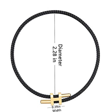 AIMADE Bracelets for Women Girls Adjustable Charm Bracelet, 18k Gold-plated Buckle Design Titanium Steel Wire Rope Women's Gift Jewelry (Black) - Image 2