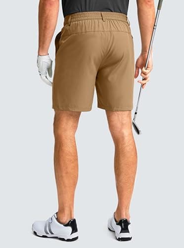 G Gradual Men's Casual Shorts 7" Lightweight Golf Shorts for Men Stretch with 3 Pockets Quick Dry Breathable Work Shorts Dark Khaki - Image 2