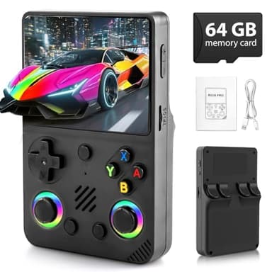 Colourbing RG36PRO Retro Handheld Game Console - Open Source System,3.5"IPS Screen,30,000+ Classic Games,64G TF card, 3000mAh Battery,Portable Gaming Player for Travel,Gift for Teen or Partner -Black - Image 1