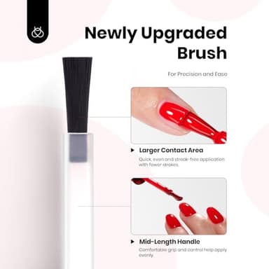 Beetles Red Gel Nail Polish Set-15ML 6 Colors Shimmer Bloody Red Burgundy Gel Polish Kit Soak Off UV Full Size Winter Nail Art Salon Design DIY Chirstmas Gift for Women Colorful Bottle - Image 6