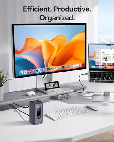 Baseus SpaceMate(MAC) Docking Station, USB C Docking Station 3 Monitors with 4K HDMI, 10Gbps USB Ports, 100W PD, Gigabit Ethernet, Audio, Laptop Docking Station for Mac & Win - Image 4