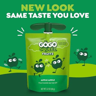 GoGo squeeZ Applesauce and Fruit Puree, Apple, Strawberry, & Banana, 3.2 oz (Pack of 12), Unsweetened Fruit Snacks for Kids, Gluten Free, Nut Free and BPA Free Pouches (Packaging May Vary) - Image 4