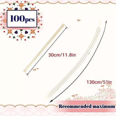 260 Balloons Clear Long Balloons 100 Pack Twisting Animal Balloon Thickening Latex Transparent Modeling Long Magic Balloons for Animal Model Weddings Birthdays Festival Party Decorations - Image 3