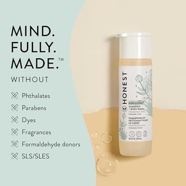 The Honest Company 2-in-1 Cleansing Shampoo + Body Wash for Sensitive Skin | Gentle for Baby | Naturally Derived, Tear-free, Hypoallergenic | Fragrance Free, 10 fl oz - Image 5