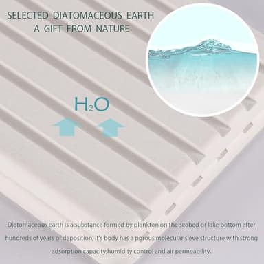 NiuYichee 2 PCS Water Absorbent Diatomite Coasters Rectangle, Grooved Design, Water Absorbing Stone Used for Hand Soaps & Plants & toiletries in The Modern Home - Image 5