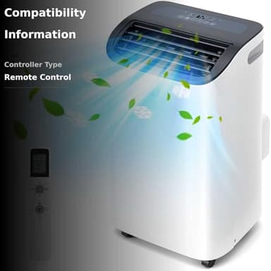 14000 BTU Portable Air Conditioner, Air Conditioner Portable Suitable for Bedoom, Apartment, Gym, Rooms up to 700 Sq.ft, 4-in-1 Quiet Portable Ac with Cool, Dry, Fan, Sleep Modes, Remote, Auto-Swing - Image 2