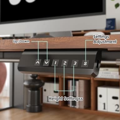 STARY Electric Standing Desk Adjustable Height Sit Stand Home Office Desk with Splice Board - Image 5
