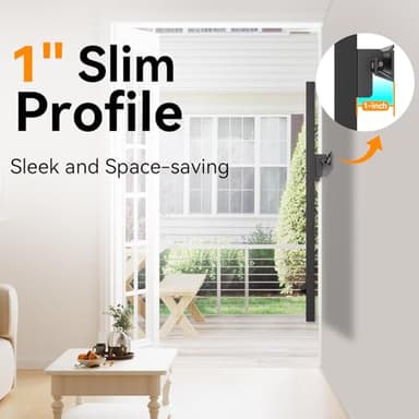 No Stud TV Wall Mount, Studless Drywall TV Mount for 22-55 inch TVs, Low Profile Tv Hanger Max Load 100 lb, No Drill, No Anchors, Easy Install with All Hardware Included - Image 4