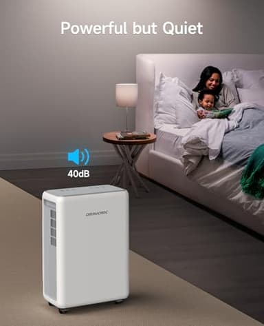 Dravonic 2000 Sq. Ft Dehumidifier for Basement, 30 Pint Dehumidifiers for Home, Bedroom and Bathroom, 3 Modes Dehumidifier with Drain Hose, Smart Humidity Control, 24H Timer (White) - Image 7