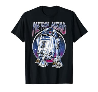Star Wars R2D2 Metal Head Vintage Disney+ T-Shirt