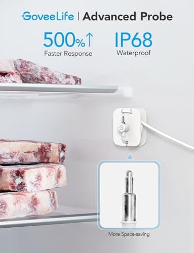 GoveeLife WiFi Refrigerator Thermometer with Alarm, Wireless Digital Freezer Temperature Gauge with App Control, LCD Display, 2 Years Free Data Export, for Home Kitchen Fridge Hot Tub 2 Pack - Image 4