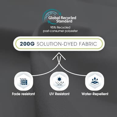 wikiwiki 10ft Patio Umbrella with Base Included, Outdoor Offset Cantilever Umbrella, Infinite Tilt, Crank and Cross Base, Dark Gray - Image 7