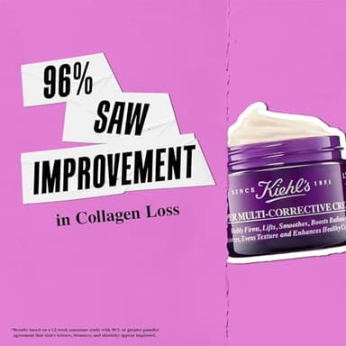 Kiehl's Super Multi-Corrective Cream, Anti-Aging Wrinkle Reducing Face and Neck Cream, Evens Skin Tone, Smooths Skin Texture, Fast-Absorbing and Lightweight, All Skin Types, Paraben-free - 1.7 fl oz - Image 4