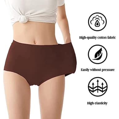 FallSweet No Show High Waist Briefs Underwear for Women Seamless Panties Multi Pack (Multi6 (5-Pack), Large) - Image 3