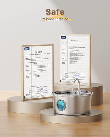 Cat Water Fountain Stainless Steel: Cat Fountain for Drinking - 108oz/3.2L Pet Water Fountain for Cats Indoor - Quiet Water Fountain for Cats - Faucet Pet Fountain - for Small and Medium-Sized Pets - Image 8