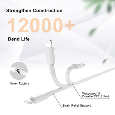 [Apple MFi Certified] iPhone 14 13 12 11 Fast Charger Cable 10ft, Long USB C to Lightning Cable,Type C Charging Cord Wire for Apple iPhone 14/14 Pro Max/13 Pro/13/12 Pro/12 Mini/11 Pro/X/XS/XR/8 /iPad - Image 7