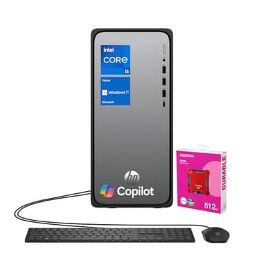 HP Envy Next Brand OmniDesk M02 Premium Business Desktop, Intel Core i5-14400, 32GB DDR5 RAM, 1TB SSD, Wi-Fi 6, W11 Home, Wired KB & M, Copilot & AI-Ready, Bundle with ADATA 512GB External SSD - Image 1