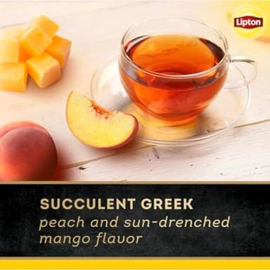 Lipton Black Tea Peach Mango, Pyramid Tea Bags, Flavored Teabags for a Refreshing Cup of Tea, 80 Total Tea Bags (20ct - Pack of 4) - Image 6