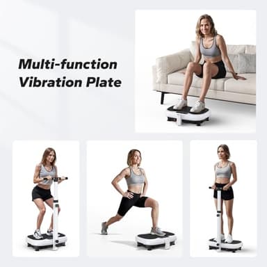 MERACH Vibration Plate Exercise Machine, Vibration Plate for Lymphatic Drainage Weight Loss, Vibrating Plate Exercise Machine with Handrails, Exercise Equipment for Women Men Home - Image 5