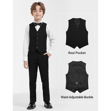 AmazingSea Boys Suit Black Slim Fit Formal Boys Suits Set Kids Suit Toddlers Youth Teen Boys Tuxedos Suit Size 12 - Image 5