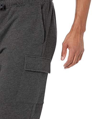 Amazon Essentials Men's Cargo Fleece Jogger Sweatpant with Relaxed Fit, Charcoal Heather, Medium - Image 3