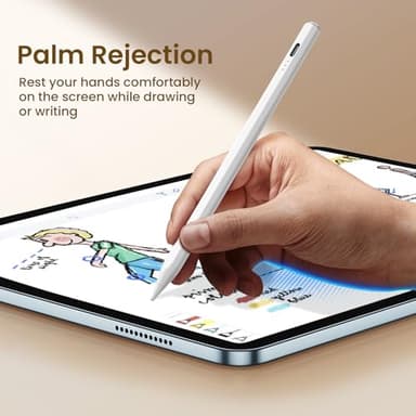 Hastraith Stylus Pen for iPad(2018-2025)-13 Mins Fast Charge with Tilt Sensitivity & Palm Rejection for iPad 11/10/9/8/7/6th Gen, Air 7/6/5/4/3/M3/M2, Pro 13"/12.9"/11"/M4, Mini 7/6/5th,White - Image 5