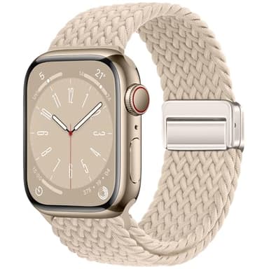 Qimela Sport Loop Compatible with Apple Watch Band 38mm 40mm 41mm 42mm 44mm 45mm 46mm 49mm for Women Men,Magnetic Strap Stretchy Braided Wristband for iWatch Series 11 10 9 8 7 6 5 4 SE Ultra 3 2 1 - Image 1