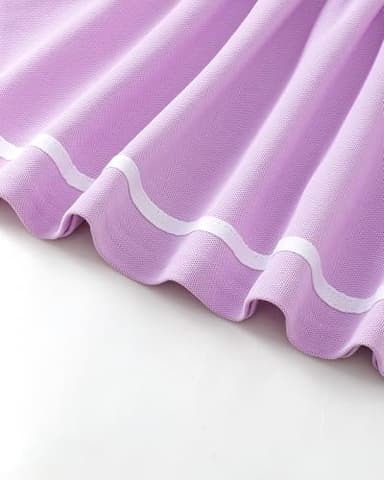 4T Girl Clothes 5T Little Girls Clothes Summer Sporty Sleeveless Ruffle Dress Toddler Outfits Set Purple Polo Casual Dresses for Kids Girl Clothes - Image 6