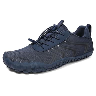 UBFEN Water Shoes Aqua Swim Shoes Mens Womens Beach Sports Quick Dry Barefoot for Boating Fishing Diving Surfing Z5 Dark Blue Color Size US 12 Women 10 Men - Image 1