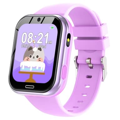 Smart Watch for Kids - Touch Screen Watch with Camera, Music, Video, Pedometer, Calculator, Alarm Clock, Learn Card, Audio Book, Calendar - Kids Watch for Boys & Girls Ages 4-12 (Purple) - Image 1