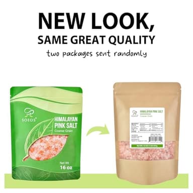 Soeos Himalayan Pink Salt, Coarse Grain, 16 Oz (1 Pound), Pink Himalayan Sea Salt for Grinder Refill - Image 6