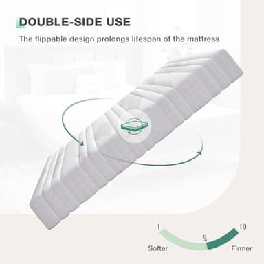 Novilla King Size Mattress, 12 Inch Gel Memory Foam Mattress King in a Box, Bamboo Charcoal Foam & Breathable Cover for Peaceful Sleep, Supportive & Pressure Relieving, CertiPUR-US Certified Purity - Image 6