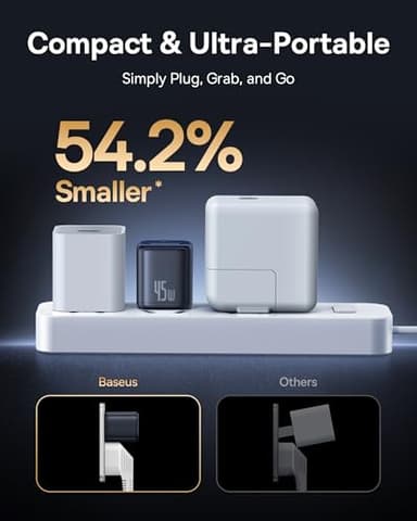 Baseus 45W Charger, PicoGo C1 USB C Charging Block Fast Charging, Compact Type C Wall Charger for iPhone 17/16/15/14/13/12 Series, Galaxy Series, MacBook Etc - Image 4