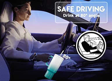 Meoky 40oz Tumbler with Handle, Leak-proof Lid and Straw, Insulated Coffee Mug Stainless Steel Travel Mug, Keeps Cold for 34 Hours or Hot for 10 Hours (Azure) - Image 6