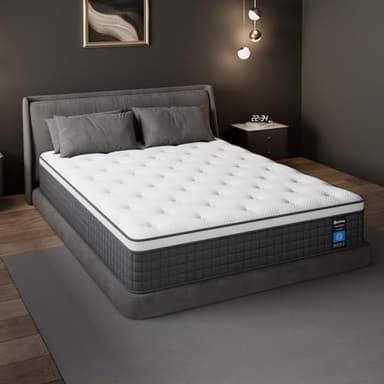 PECHINOU Full Size Mattress 10 Inch Full Mattress in a Box,Hybrid Gel Memory Foam and Individual Pocket Springs, Soft and Comfort,Pressure Relief, Medium Firm CertiPUR-US Certified - Image 2