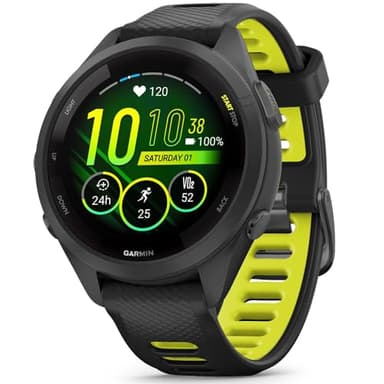 Garmin 010-02810-03 Forerunner 265S GPS Smartwatch Black/Amp Yellow Bundle with 2 YR CPS Enhanced Protection Pack (Renewed) - Image 2