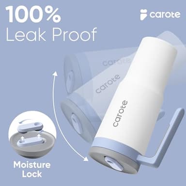 CAROTE 3-Pack Insulated Stainless Steel Water Bottles with Upgraded Leakproof Tech, Car Holder Fit & Scratch-Resistant, 32/32/40 oz Travel Straw Tumblers Set for Home/Car/Outdoor (Blue) - Image 2