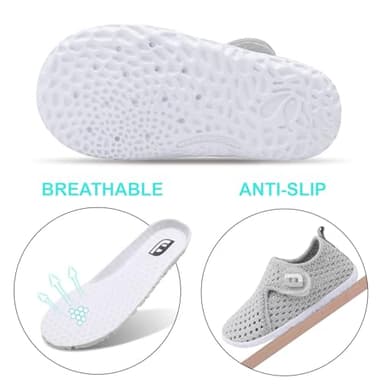 Baby Water Shoes Barefoot Aqua Shoe First Walking Shoes Swim Toddler Sandals for Beach Indoor Outdoor Activity Mesh LightGrey 2.5-3 Years Toddler - Image 4