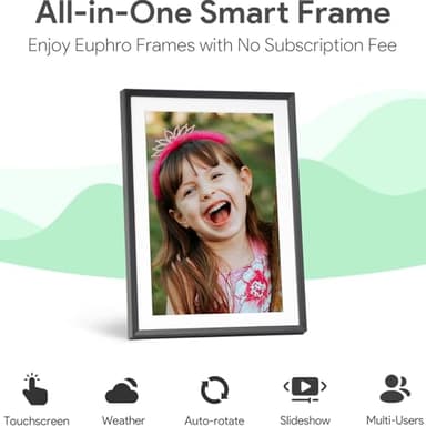 Euphro 10.1'' Digital Picture Frame with 32GB Storage, Digital Photo Frame with 1280x800 IPS Touch Screen, Share Photos/Videos and Send Best Wishes via Free App - Image 5