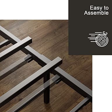 LIKIMIO King Size Bed Frame, Platform Bed with 2-Tier Storage Headboard, Solid and Stable, Noise Free, No Box Spring Needed, Easy Assembly, Vintage Brown - Image 6