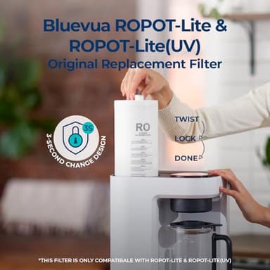 Bluevua Reverse Osmosis System Countertop RO100ROPOT-Lite Replacement Filter - Image 2
