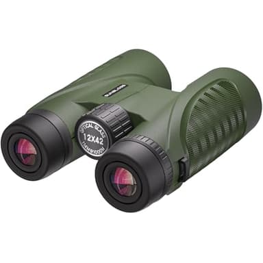 12x42 Binoculars for Adults, High Powered, BAK4 Prism, Waterproof Binoculars, Lightweight Binocular for Bird Watching, Hunting, Travel, Stargazing Cruise (Green) - Image 9